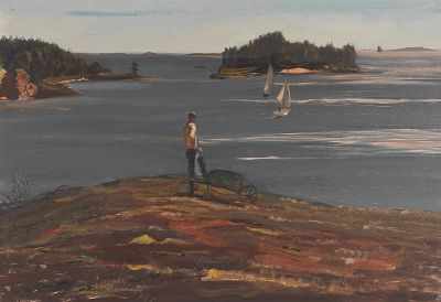 Appraisal: Stephen Morgan Etnier American - Casco Bay Maine Oil on