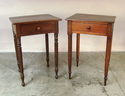 Appraisal: Two Sheraton pine -drawer stands th c h w and