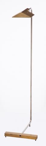 Appraisal: Cedric Hartman Brass and Chrome Metal Floor Lamp Stamped signature