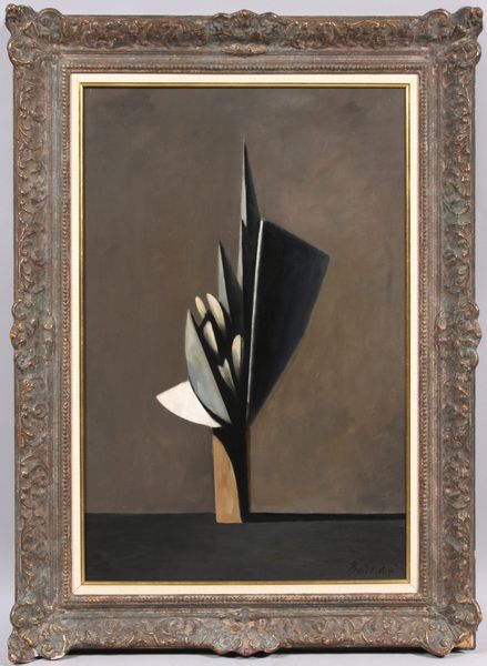 Appraisal: Duilio Barnabe cubist painting of sculpture o b x x