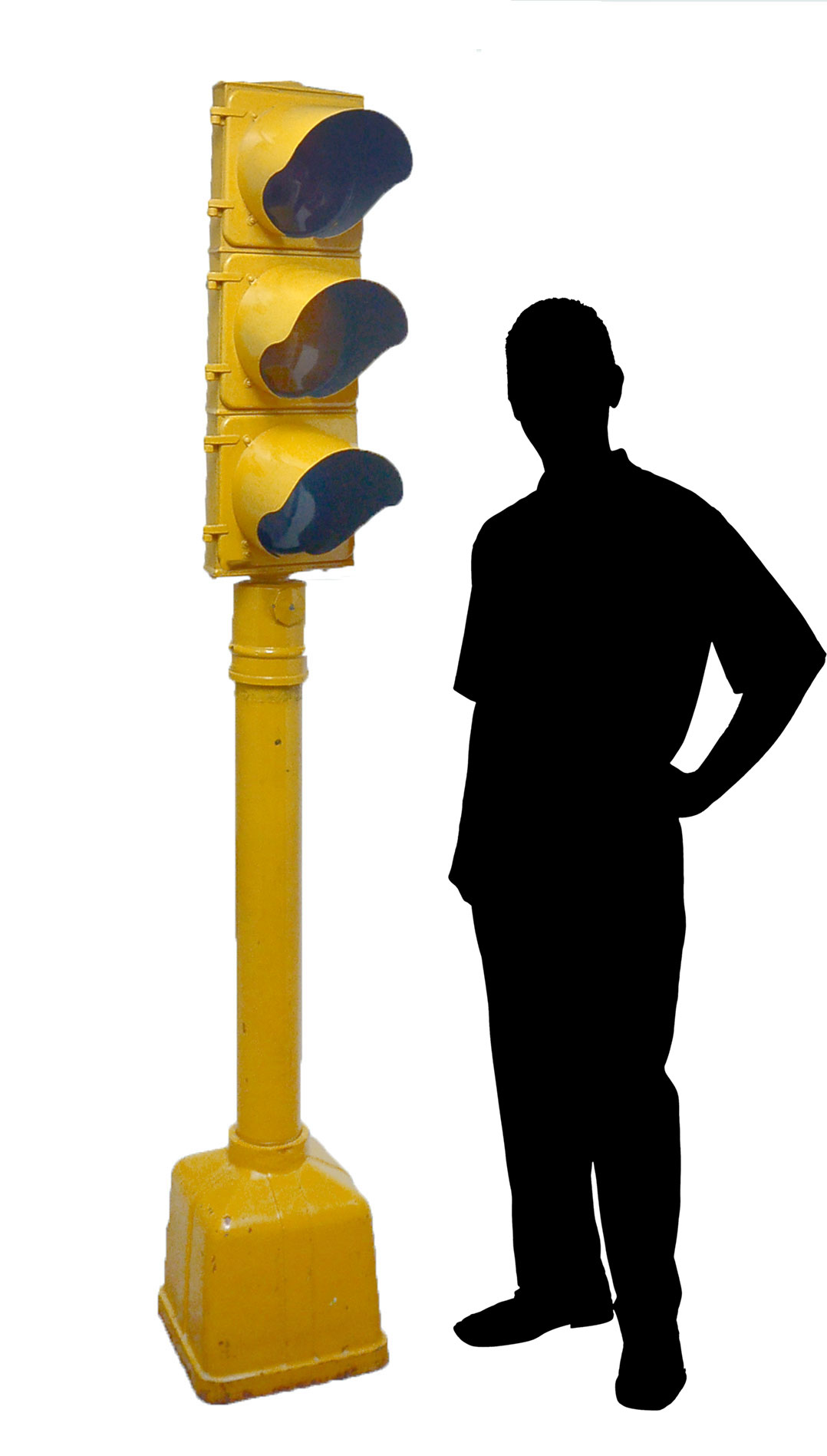 Appraisal: EAGLE SIGNAL TRAFFIC LIGHT ON STAND Safety yellow stop light