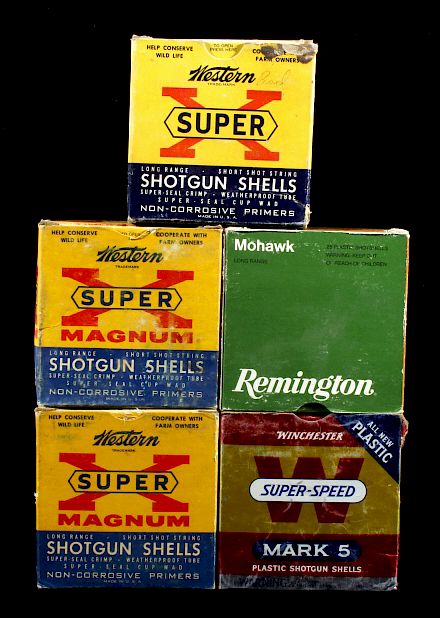 Appraisal: Antique ga Shotgun Shell Box Collection Available in this lot