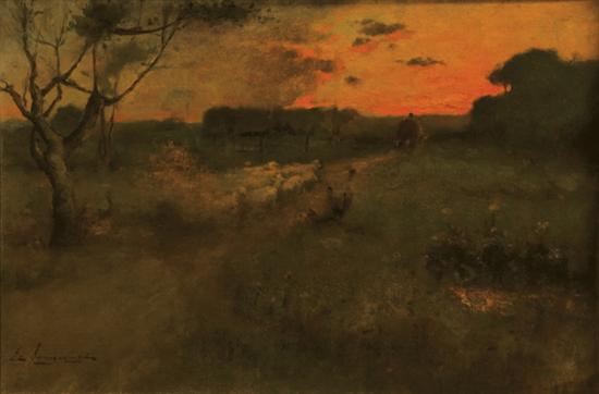 Appraisal: DAINGERFIELD ELLIOT American - A Country Road at Sunset oil