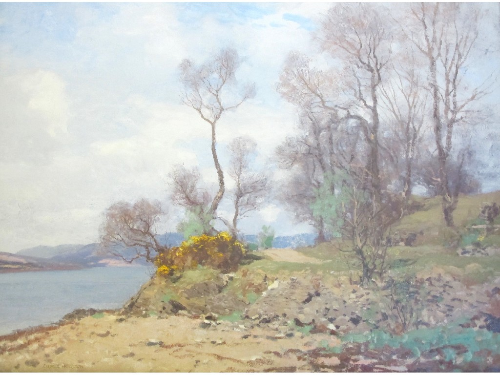 Appraisal: GEORGE HOUSTON RSA RSW RI - LOCHSIDE IN AUTUMN Oil