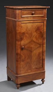 Appraisal: French Louis Philippe Style Carved Walnut Nightsta French Louis Philippe