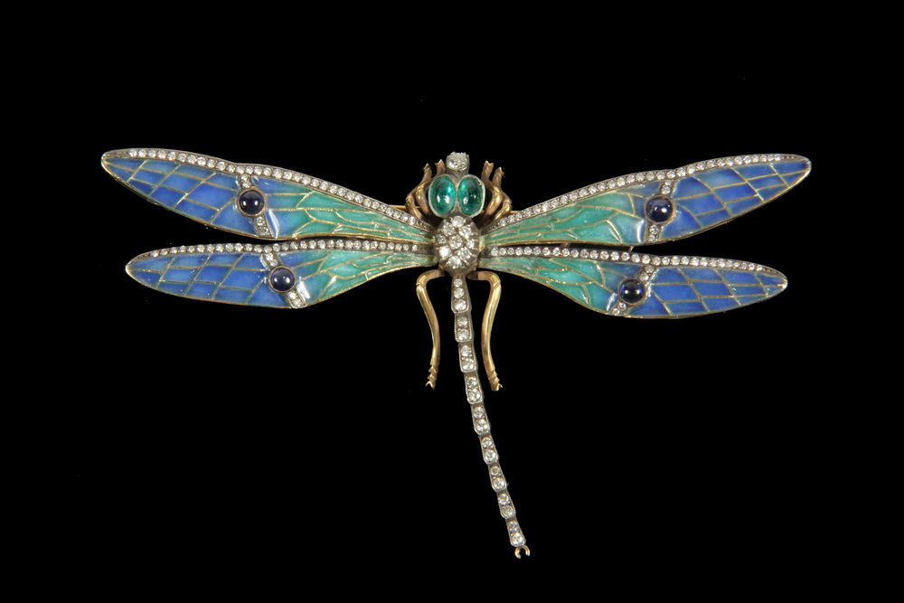 Appraisal: BROOCH - Rare Vintage Handmade K Yellow Gold Dragonfly Form