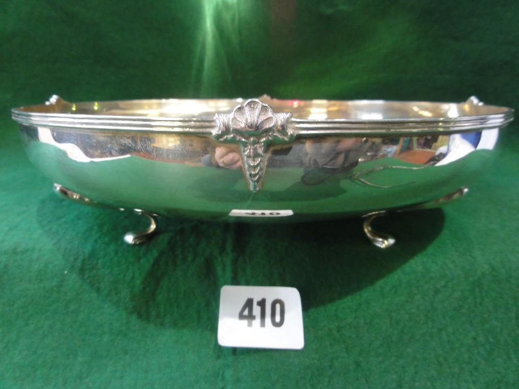 Appraisal: A circular silver dish cm diameter with a reeded rim