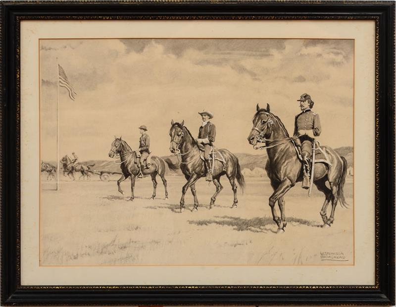 Appraisal: W SMITHSON BROADHEAD - CALVARY SOLDIERS IN BATTLE AND TWO