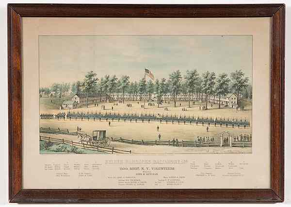 Appraisal: Civil War - Art Civil War Lithograph Belger Barracks Baltimore