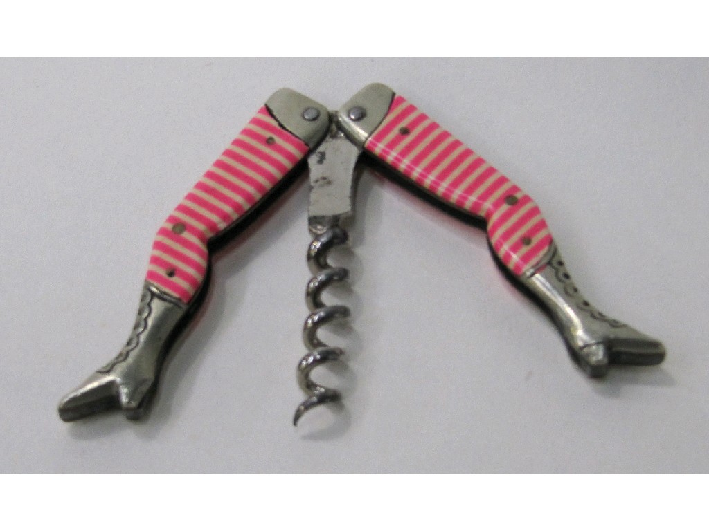 Appraisal: Victorian corkscrew modelled as a pair of ladies legs in