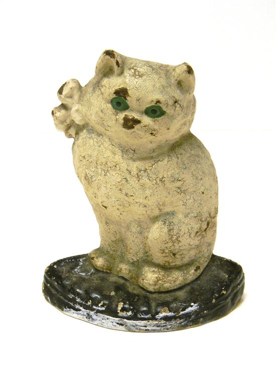 Appraisal: Cat cast iron door stop some later paint '' h