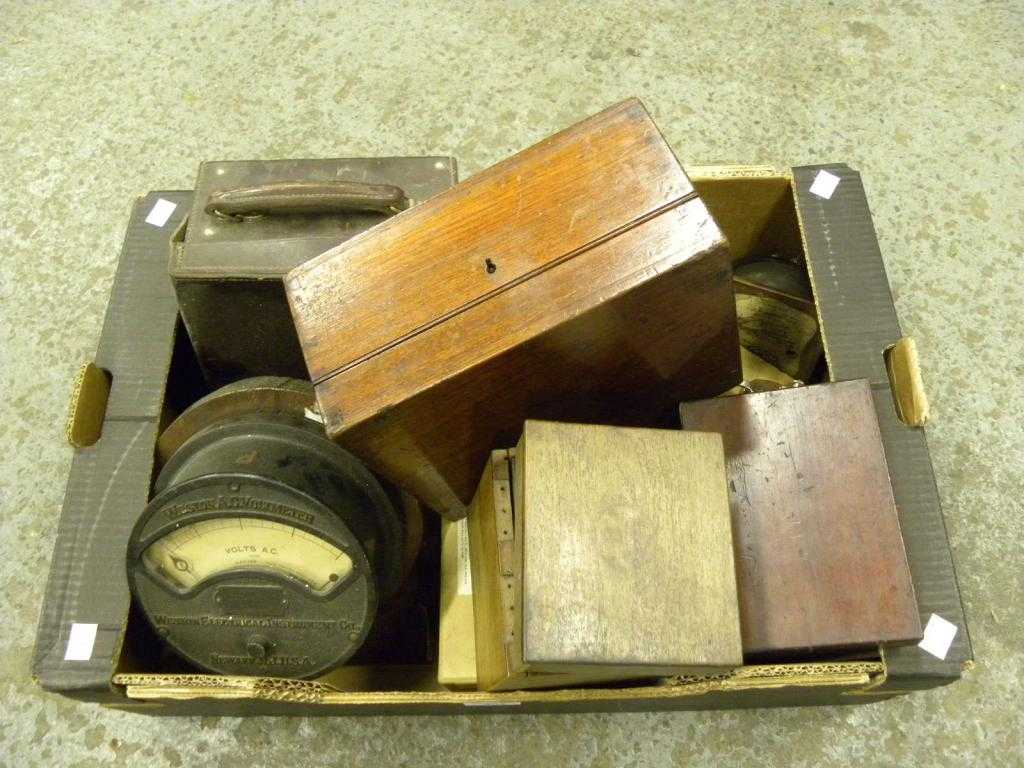 Appraisal: Electrical Apparatus A s mahogany cased crystal set printed instructions