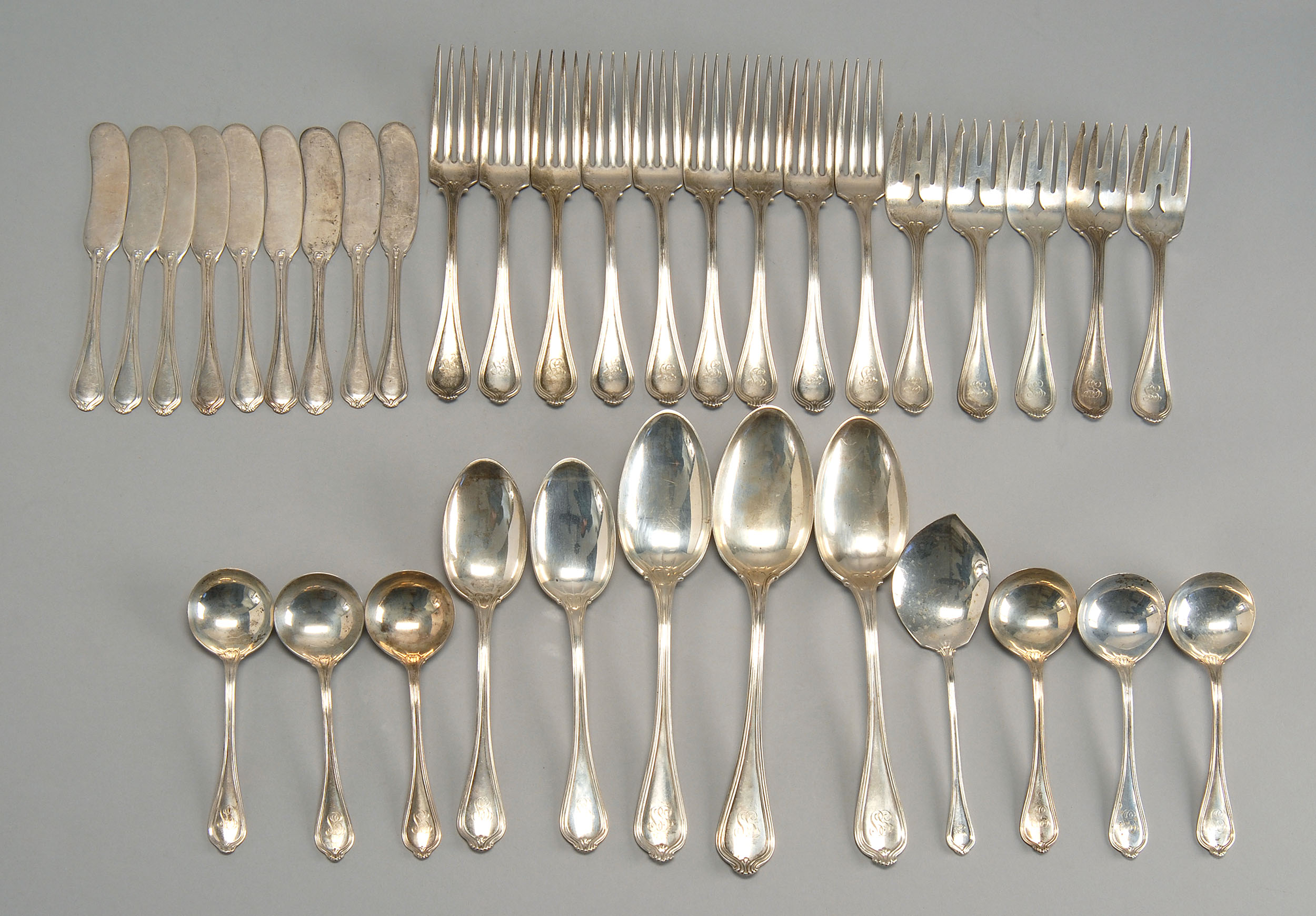 Appraisal: TOWLE MFG CO STERLING SILVER PARTIAL FLATWARE SET In the