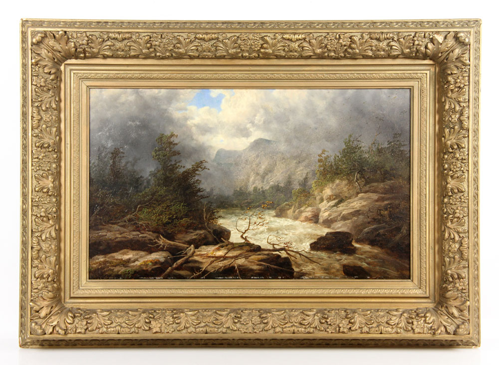 Appraisal: A - Hudson River School Mountain Landscape O B Hudson