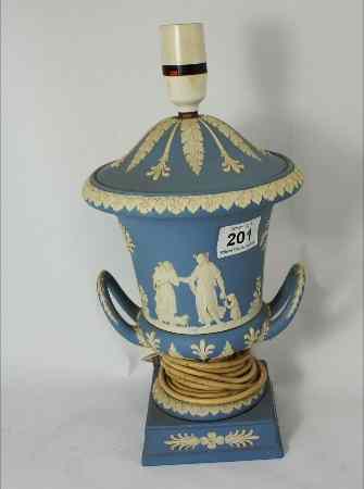 Appraisal: Wedgwood Jasper Two Handled Cipana Urn and Cover converted to