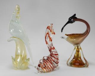 Appraisal: Italian Murano Art Glass Animal Figures ITALY MID TH CENTURY