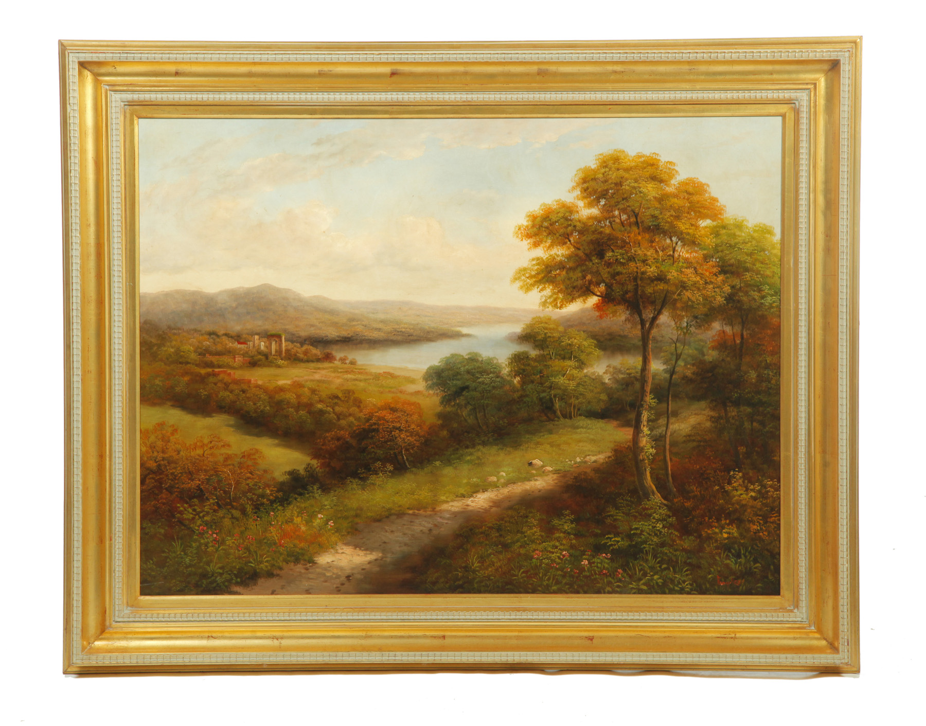 Appraisal: CONTEMPORARY FRAMED OIL ON CANVAS LANDSCAPE SIGNED HUMPHREY American th