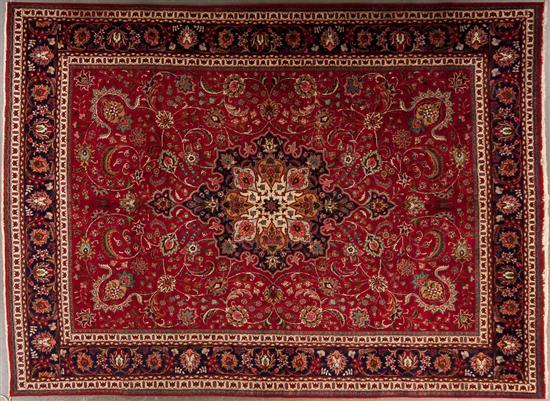 Appraisal: Tabriz carpet Iran circa x