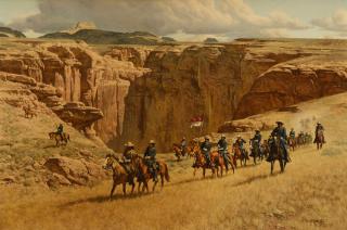 Appraisal: FRANK MCCARTHY - The Long Knives oil on board x