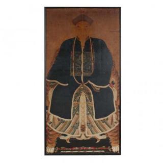 Appraisal: Chinese Ancestor Portrait Qing dynasty - portrait of a gentleman