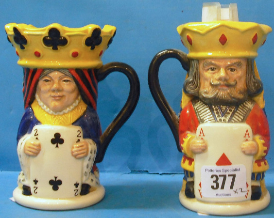 Appraisal: Royal Doulton small Toby Jugs King and Queens of Clubs