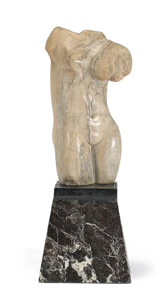 Appraisal: A Roman style marble female torso after the Knidian Aphrodite