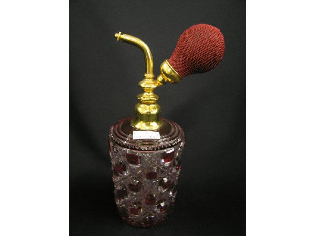 Appraisal: Ruby Cut-to-Clear Atomizer this gorgeous piece of cut glass is