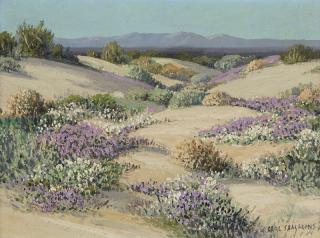 Appraisal: Carl Sammons Desert landscape with wildflowers signed lower right Carl