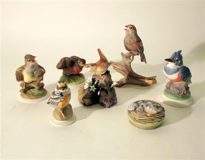 Appraisal: Group of Boehm porcelain figures of fledgling birdsnos - G