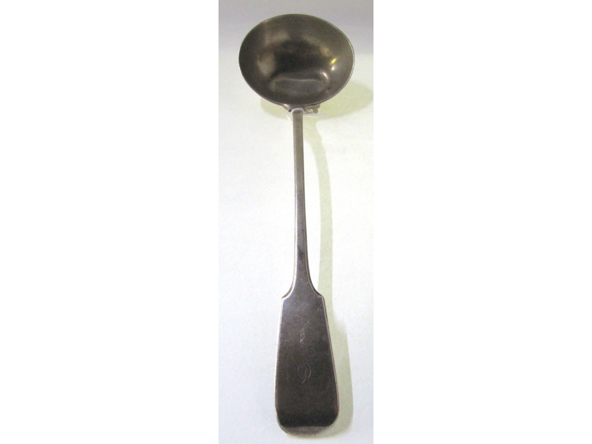 Appraisal: A silver soup ladle London