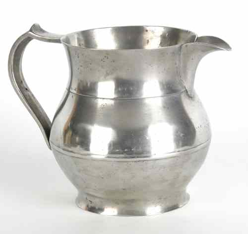 Appraisal: Westbrook Maine pewter pitcher ca bearing the touch of Rufus