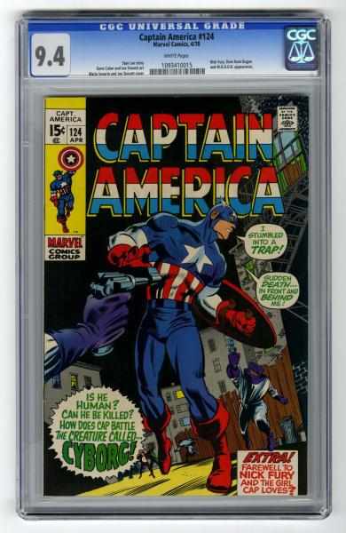 Appraisal: Captain America CGC Marvel Comics Click for full description