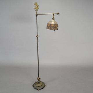 Appraisal: Floor Lamp with Mica Shade Floor Lamp with Mica Shade