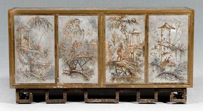 Appraisal: Philip and Kelvin La Verne sideboard chinoiserie decorated with pewter