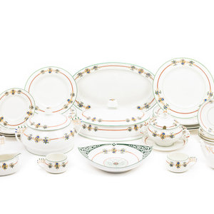 Appraisal: A Russian Porcelain Dinner Service Kornilov Manufactory Circa comprising dinner