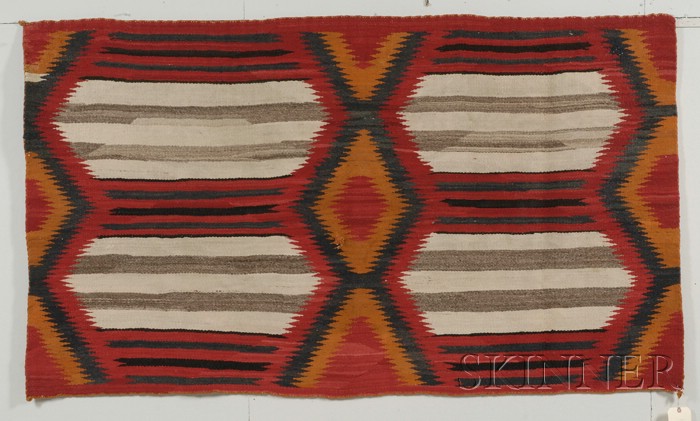 Appraisal: Southwest Weaving Navajo c natural and synthetic dyed homespun wool