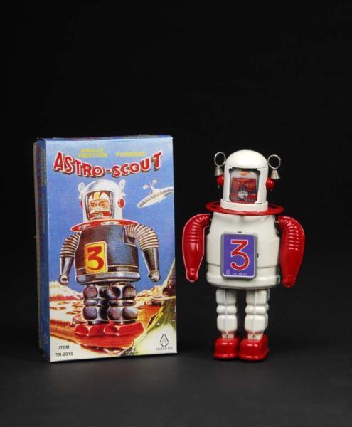 Appraisal: Contemporary Astro-Scout Toy Description Made by Tin Tom Toy Working