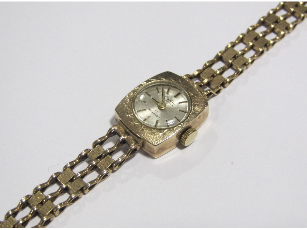 Appraisal: Ladies ct gold bracelet watch by Betima