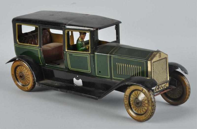 Appraisal: Tin Litho Tippco Automobile Wind-Up Toy German Wheels marked Dunlap