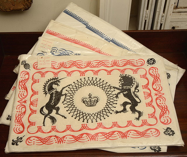 Appraisal: FOUR SETS OF PLACE MATS attributed to Edward Bawden -