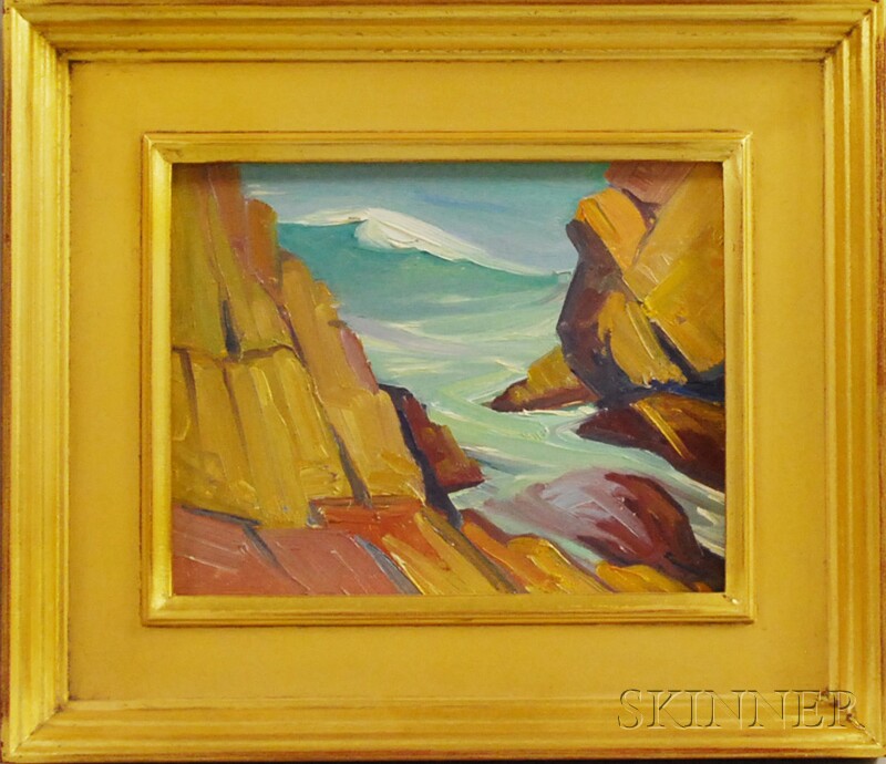 Appraisal: Elwyn George Gowen American - Wave Ogunquit Sept Unsigned dated