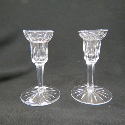 Appraisal: Pair of Waterford Cut Crystal Candleholders signed excellent