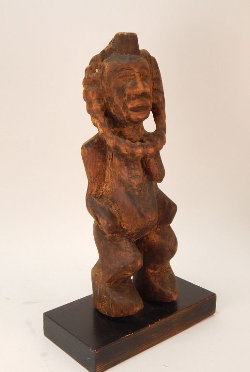 Appraisal: African Tribal Carved Wood Effigy Figure Africa Early th Century