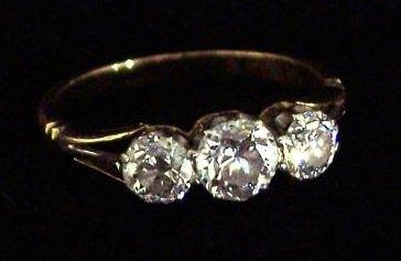 Appraisal: A three-stone diamond ring