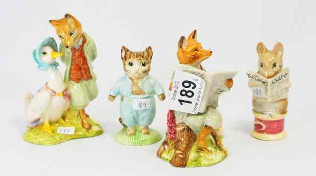 Appraisal: Royal Albert Beatrix Potter Figures to include Foxy Reading Tailor