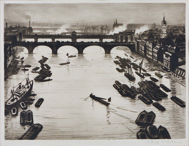 Appraisal: Christopher Richard Wynne Nevinson British - London Bridges on the