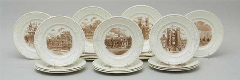 Appraisal: SET OF TWENTY-FOUR BROWN TRANSFER TOPOGRAPHICAL PLATES OF OLD LONDON