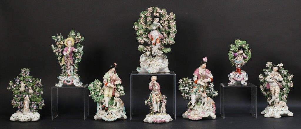 Appraisal: CHELSEA DERBY BOW PORCELAIN FIGURES Chelsea Derby and Bow style