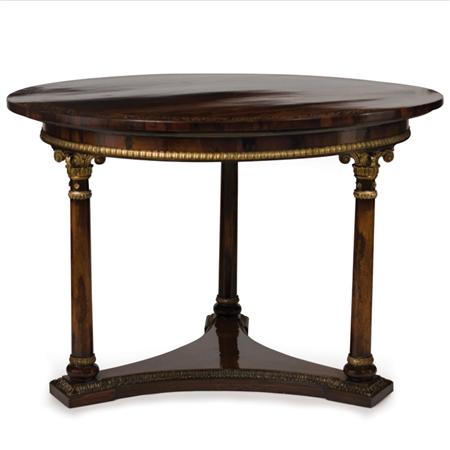 Appraisal: Regency Parcel Gilt Rosewood and Marquetry Center Table Estimate -