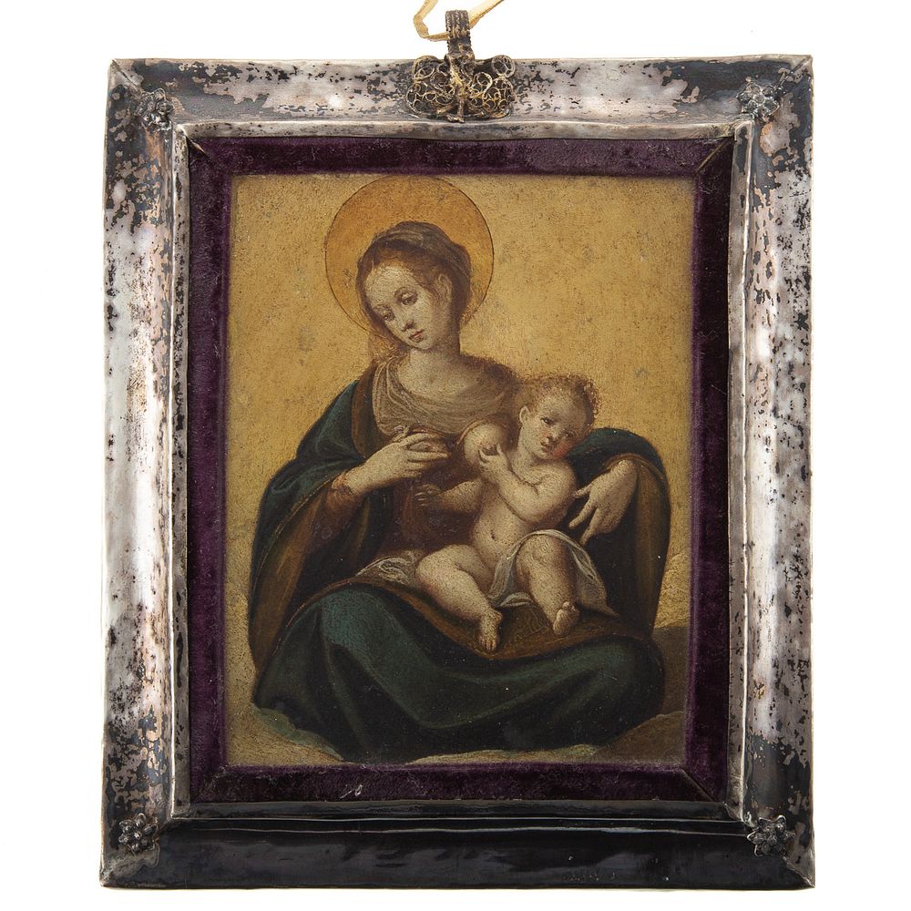 Appraisal: Italian School th c Madonna del Latte oil Oil on